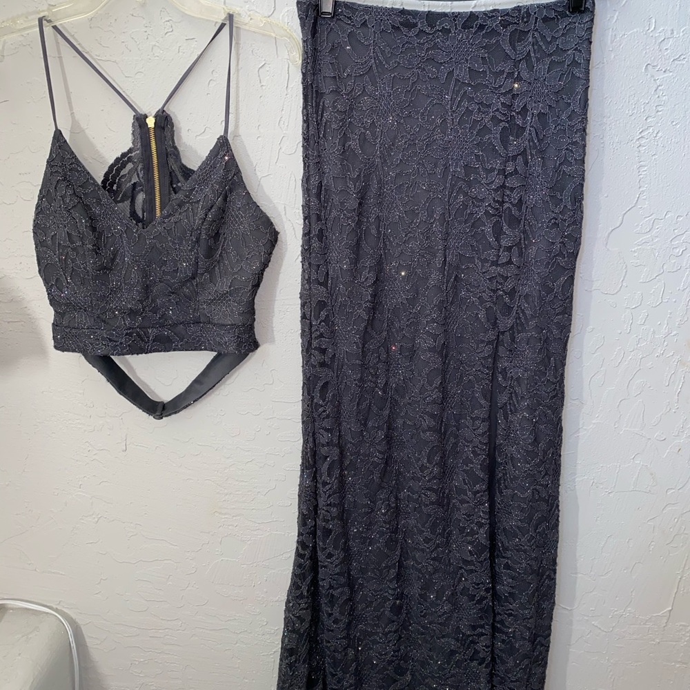 2 piece sparkle B Darlin prom set